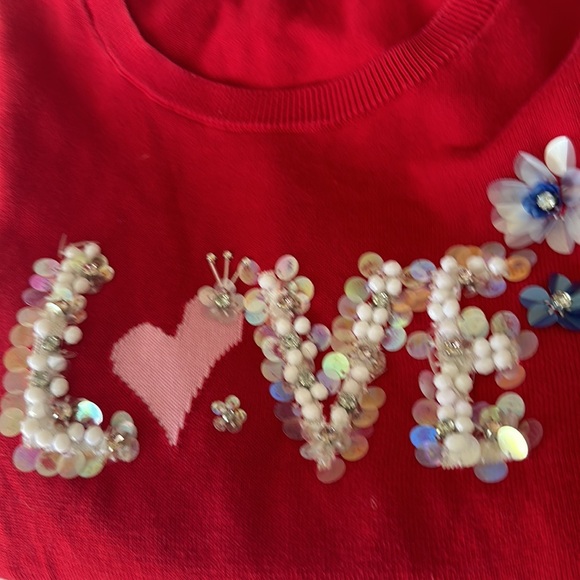 Talbots Love Sequined Sweater SZ Small Gently used. Good Condition 3/4 Sleeve - Picture 2 of 6